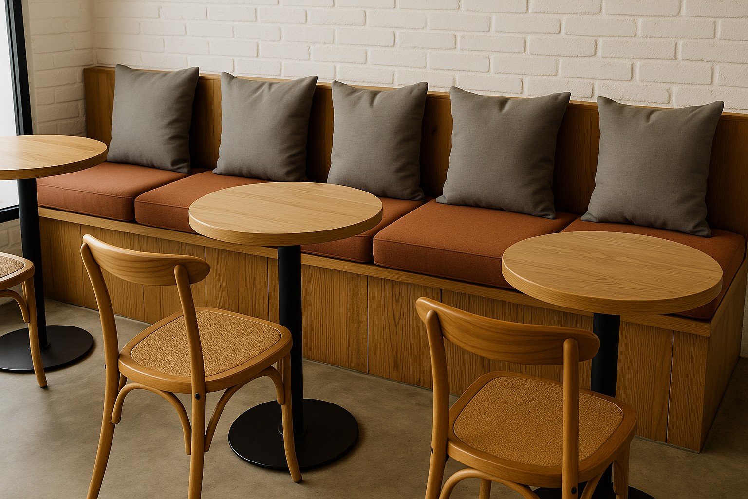 Изготовление и пошив пуфов на лавку в кофейню Изготовление и пошив пуфов на лавку в кофейню